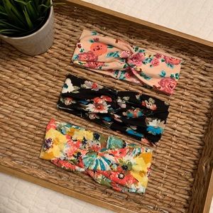 NEW ✨ THREE Floral Patterned Headbands -  Set 2